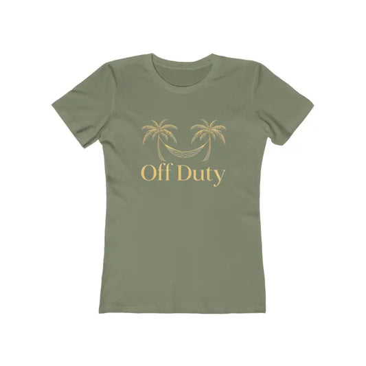 Mom Off Duty Tee with Palm Tree and Hammock Graphic - Ocean State Styles
