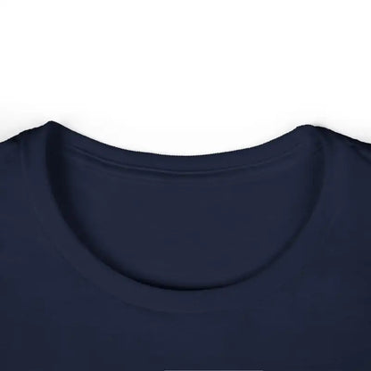 Navy blue t-shirt neckline of Mom’s Weekend Off Women’s T-Shirt in multiple colors