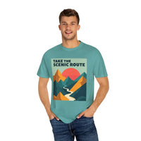 Mountain Graphic T-Shirt in Teal and Navy for Outdoor Enthusiasts - Ocean State Styles