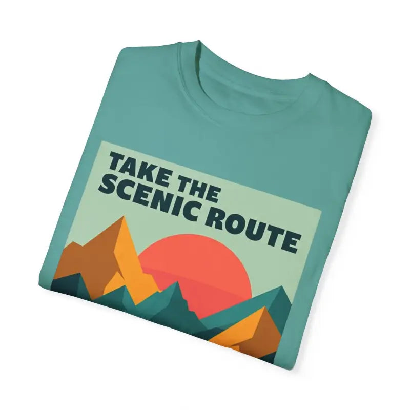 Mountain Graphic T-Shirt in Teal and Navy for Outdoor Enthusiasts - Ocean State Styles