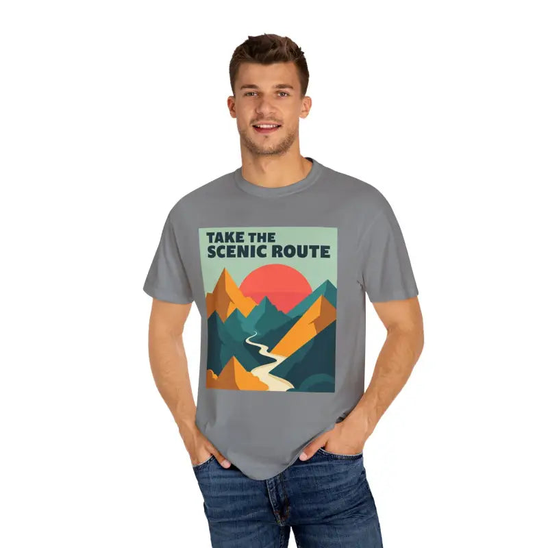 Mountain Graphic T-Shirt in Teal and Navy for Outdoor Enthusiasts - Ocean State Styles