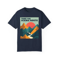 Mountain Graphic T-Shirt in Teal and Navy for Outdoor Enthusiasts - Ocean State Styles