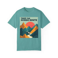 Mountain Graphic T-Shirt in Teal and Navy for Outdoor Enthusiasts - Ocean State Styles