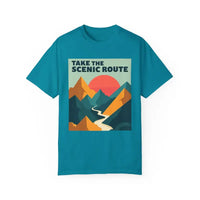 Mountain Graphic T-Shirt in Teal and Navy for Outdoor Enthusiasts - Ocean State Styles