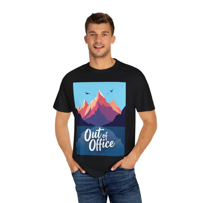 Black Mountain Graphic Unisex T-Shirt ideal for Hiking and Skiing adventures