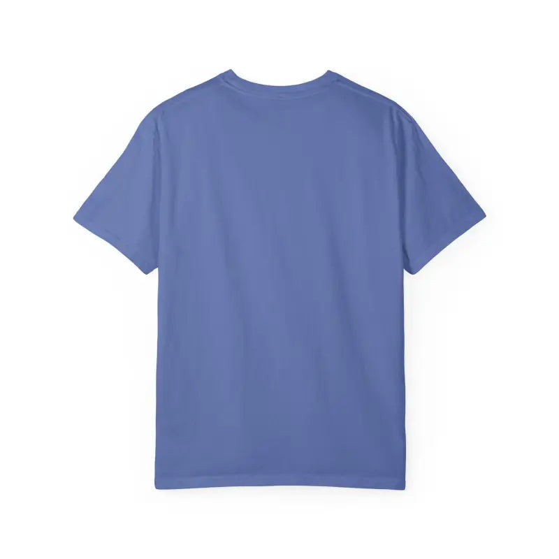 Periwinkle short-sleeved Mountain Graphic Unisex T Shirt for Hiking and Skiing
