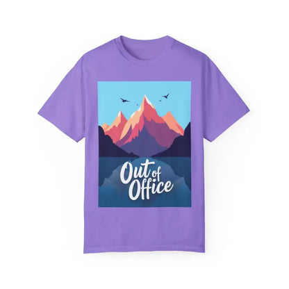Purple Mountain Graphic Unisex T-Shirt for Hiking and Skiing