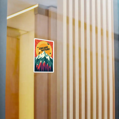 Escape to Nature sticker on Mountain Nature Escape Decal for outdoor enthusiasts