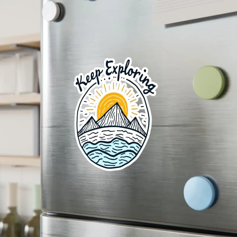 Keep Exploring mountain sticker from the Mountains Sun and Water Illustration Sticker collection