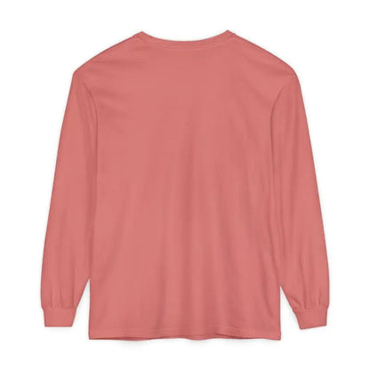 Salmon-colored long-sleeved shirt from My Weekend is Booked collection for unisex wear