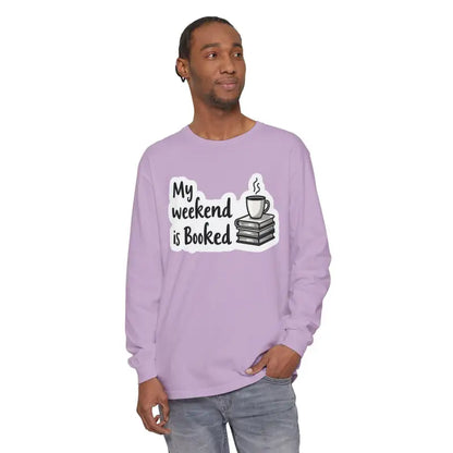Lavender long-sleeved shirt from My Weekend is Booked Unisex Long Sleeve Shirt collection