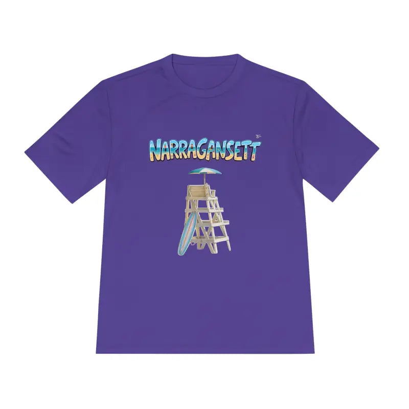 Narragansett Beach Lifeguard Unisex Moisture Wicking T Shirt - Ocean State Styles