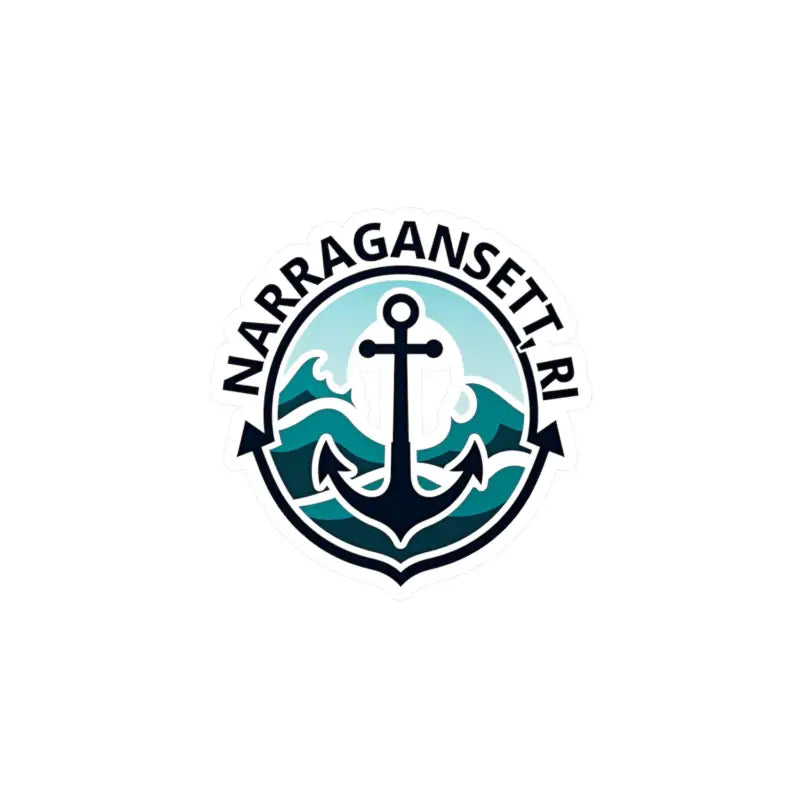 Nautical anchor emblem on Narragansett Nautical Anchor Vinyl Decal for marine decor