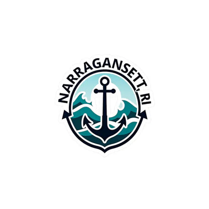 Nautical anchor emblem on Narragansett Nautical Anchor Vinyl Decal for marine decor