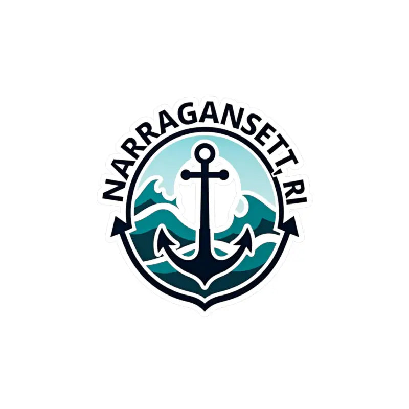 Nautical anchor emblem for Narragansett Nautical Anchor Vinyl Decal design