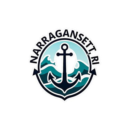 Nautical anchor emblem featured in Narragansett Nautical Anchor Vinyl Decal design
