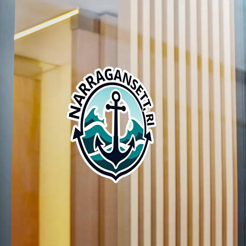 Nautical anchor sticker for Narragansett Nautical Anchor Vinyl Decal design