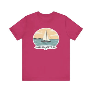 Narragansett Sailing Tee Unisex Short Sleeve T Shirt - Ocean State Styles