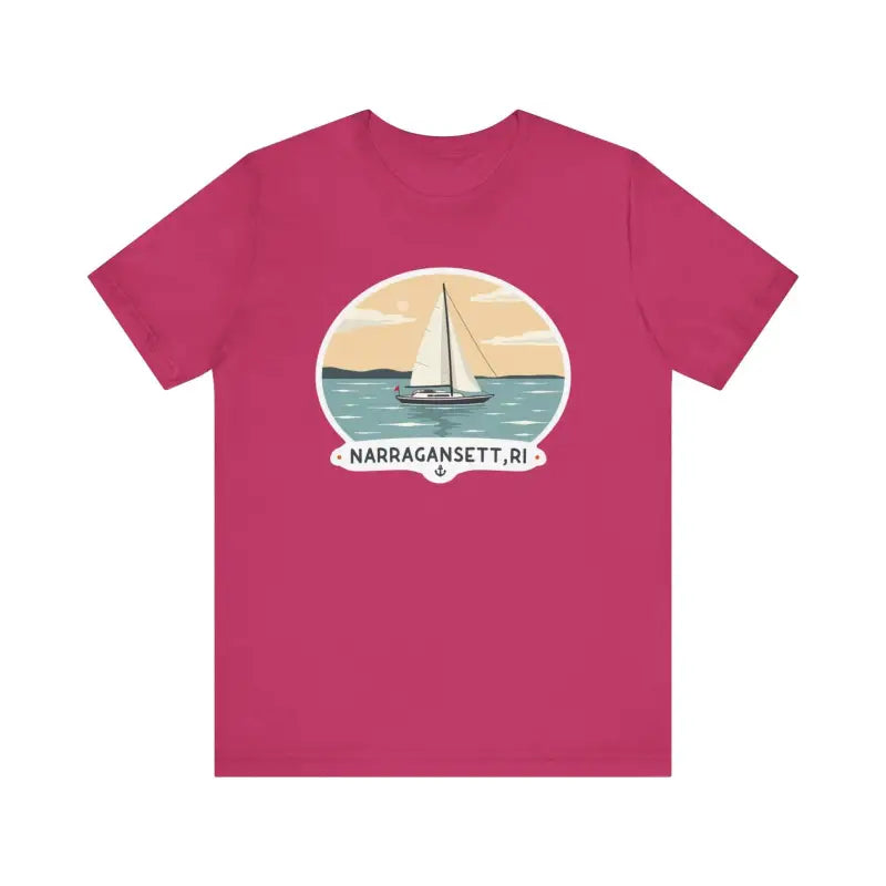 Narragansett Sailing Tee Unisex Short Sleeve T Shirt - Ocean State Styles