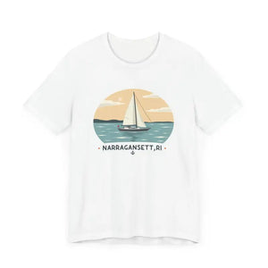 Narragansett Sailing Tee Unisex Short Sleeve T Shirt - Ocean State Styles