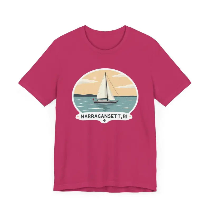 Narragansett Sailing Tee Unisex Short Sleeve T Shirt - Ocean State Styles