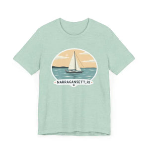 Narragansett Sailing Tee Unisex Short Sleeve T Shirt - Ocean State Styles