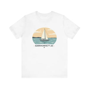 Narragansett Sailing Tee Unisex Short Sleeve T Shirt - Ocean State Styles