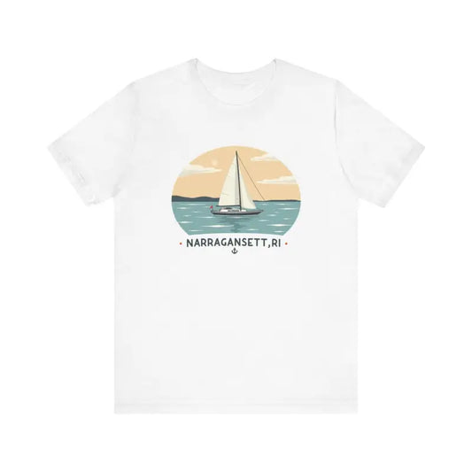 Narragansett Sailing Tee Unisex Short Sleeve T Shirt - Ocean State Styles