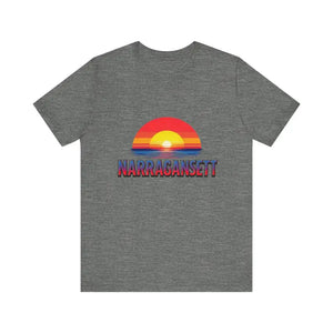 Narragansett Sunset Unisex Jersey Tee for Beach Lovers - Ocean State Styles