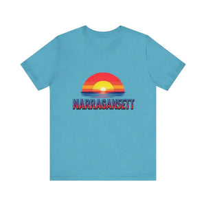 Narragansett Sunset Unisex Jersey Tee for Beach Lovers - Ocean State Styles