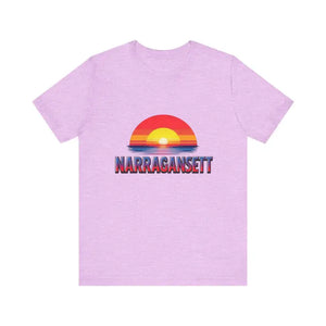 Narragansett Sunset Unisex Jersey Tee for Beach Lovers - Ocean State Styles