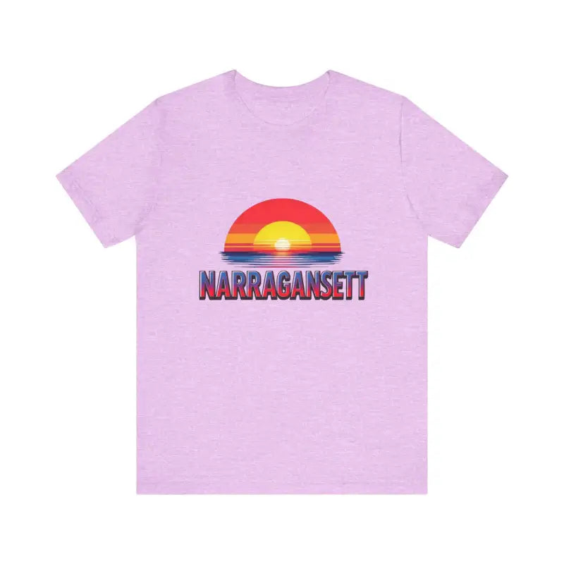 Narragansett Sunset Unisex Jersey Tee for Beach Lovers - Ocean State Styles