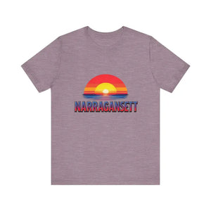 Narragansett Sunset Unisex Jersey Tee for Beach Lovers - Ocean State Styles