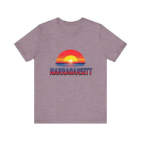 Narragansett Sunset Unisex Jersey Tee for Beach Lovers - Ocean State Styles