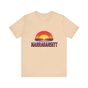 Narragansett Sunset Unisex Jersey Tee for Beach Lovers - Ocean State Styles