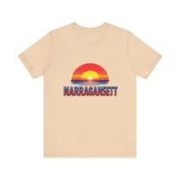 Narragansett Sunset Unisex Jersey Tee for Beach Lovers - Ocean State Styles