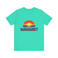 Narragansett Sunset Unisex Jersey Tee for Beach Lovers - Ocean State Styles