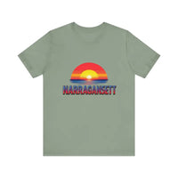 Narragansett Sunset Unisex Jersey Tee for Beach Lovers - Ocean State Styles
