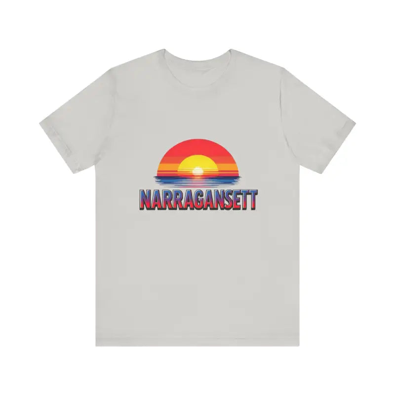 Narragansett Sunset Unisex Jersey Tee for Beach Lovers - Ocean State Styles