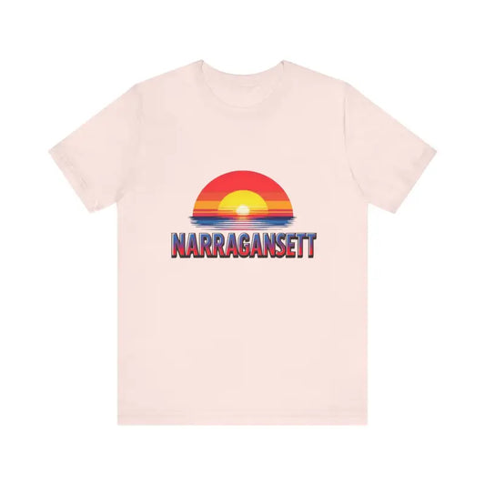 Narragansett Sunset Unisex Jersey Tee for Beach Lovers - Ocean State Styles