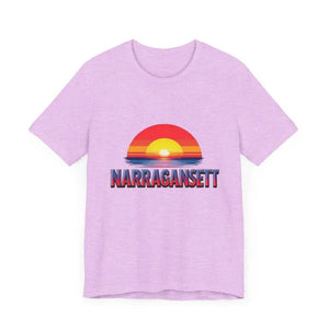 Narragansett Sunset Unisex Jersey Tee for Beach Lovers - Ocean State Styles