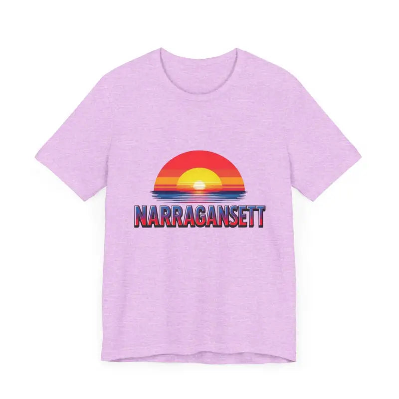 Narragansett Sunset Unisex Jersey Tee for Beach Lovers - Ocean State Styles