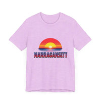 Narragansett Sunset Unisex Jersey Tee for Beach Lovers - Ocean State Styles