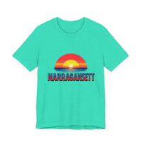 Narragansett Sunset Unisex Jersey Tee for Beach Lovers - Ocean State Styles
