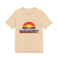 Narragansett Sunset Unisex Jersey Tee for Beach Lovers - Ocean State Styles