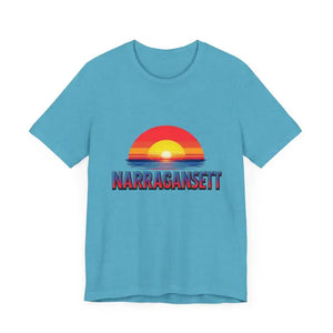 Narragansett Sunset Unisex Jersey Tee for Beach Lovers - Ocean State Styles