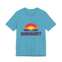 Narragansett Sunset Unisex Jersey Tee for Beach Lovers - Ocean State Styles