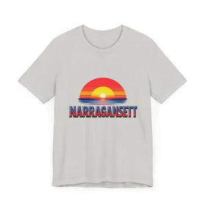 Narragansett Sunset Unisex Jersey Tee for Beach Lovers - Ocean State Styles