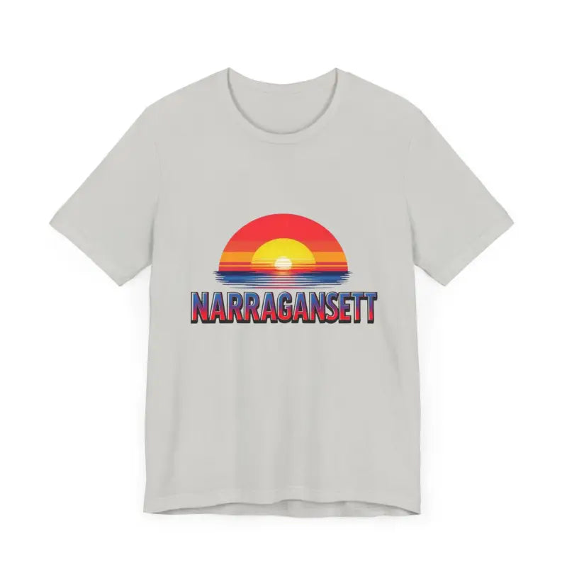Narragansett Sunset Unisex Jersey Tee for Beach Lovers - Ocean State Styles