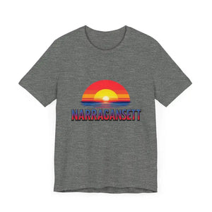 Narragansett Sunset Unisex Jersey Tee for Beach Lovers - Ocean State Styles